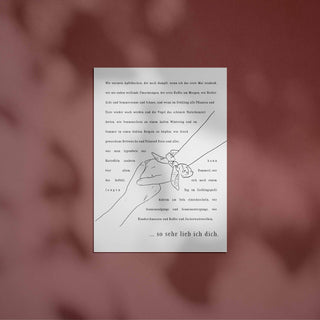 Karte: so sehr lieb ich dich.