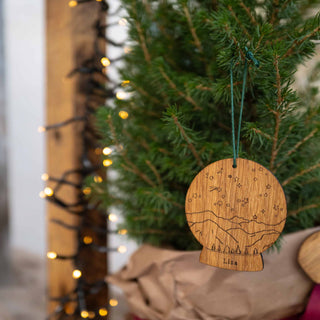 Weihnachtskugel Anhänger Eichenholz