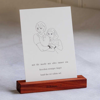 Kartenhalter Pflaume mit Personalisierung