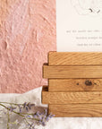 Kartenhalter Eiche personalisierbar mit Gravur Wildeiche