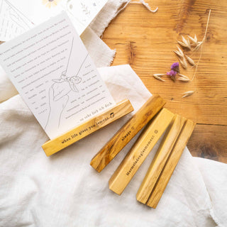 Kartenhalter Holunderholz mit Personalisierung