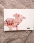 Forelsket, Postkarte, Karte, Schweinchen, aquarell, nachhaltig, klimaneutral