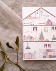 Forelsket, Karte, Postkarte,  Weihnachtshaus, Weihnachtsmaus, aquarell, nachhaltig, klimaneutral, Weihnachtskarte