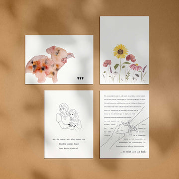 Grußkarte Postkarte Karte Nachhaltig ökologisch gedruckt aquarell fair hergestellt