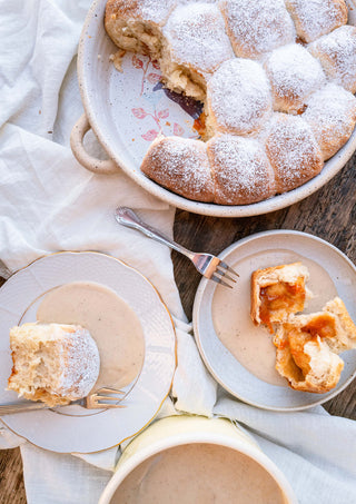 We Are Forelsket vegane Buchteln mit Vanillesauce